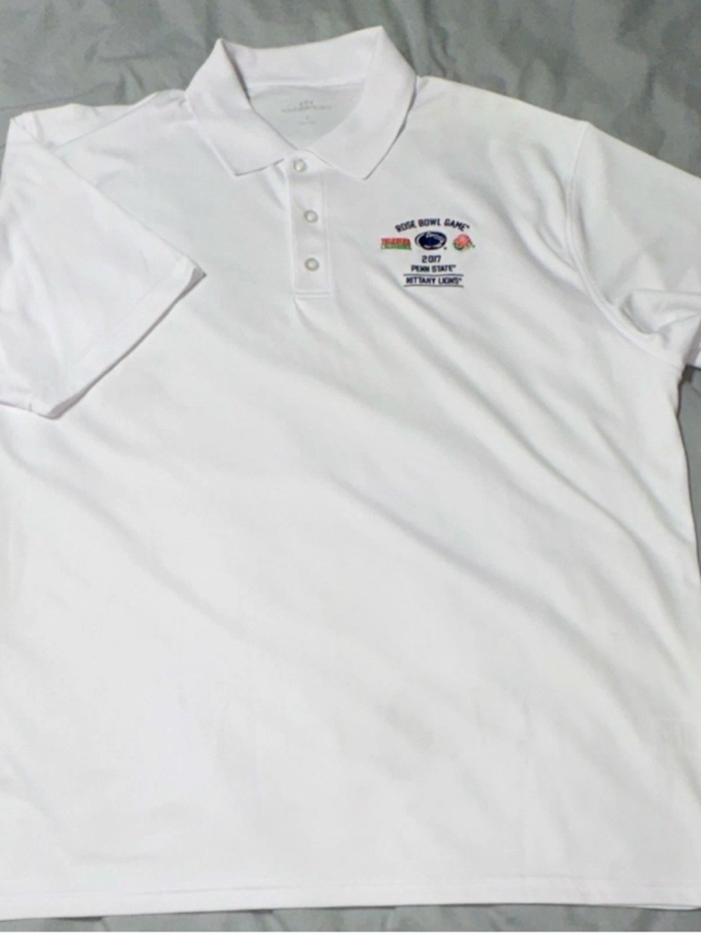 Vansport Penn St Nittany Lions 2017 Rose Bowl Game XL White Polo Shirt